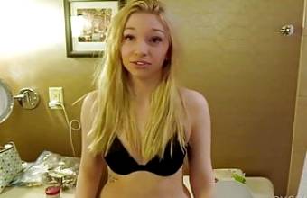 Cute Petite Blonde Amateur Fucked and Facialed