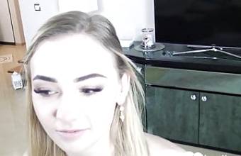Blonde teen gets shafted hard in POV